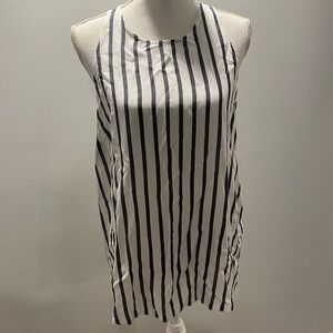 {Old Navy} Striped High Neck Sleeveless Blouse